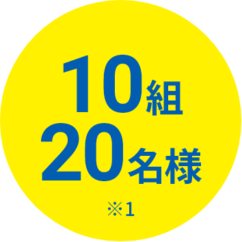 10組20名様※1
