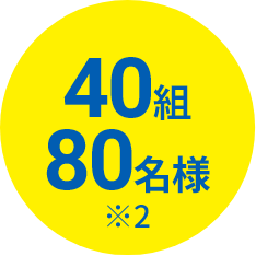 40組80名様※2